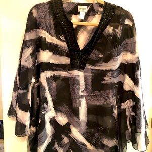 Silk, Embellished Chico Blouse